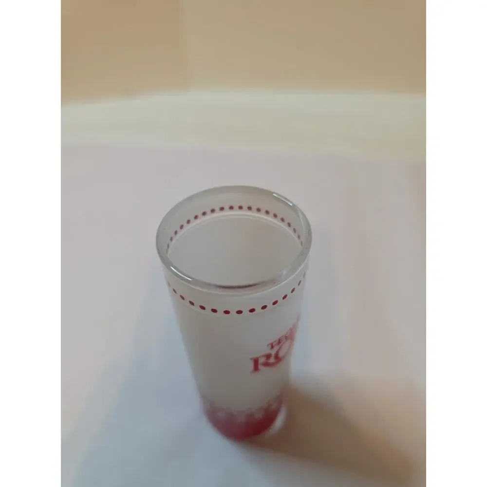Tequila Rose White Frosted Red Shot Glass 4